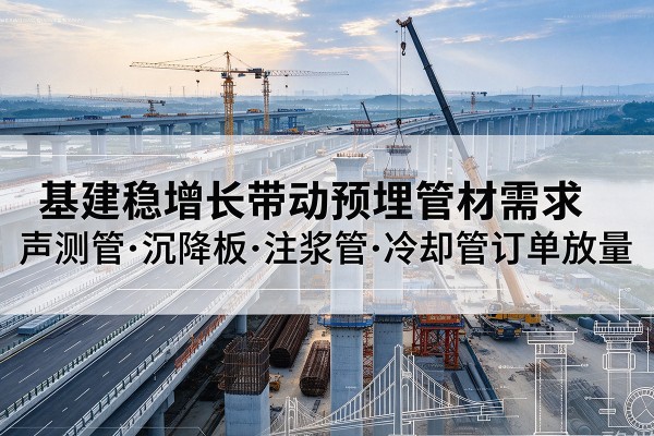 内江基建稳增长带动预埋监测管材需求，声测管、沉降板、注浆管订单持续放量