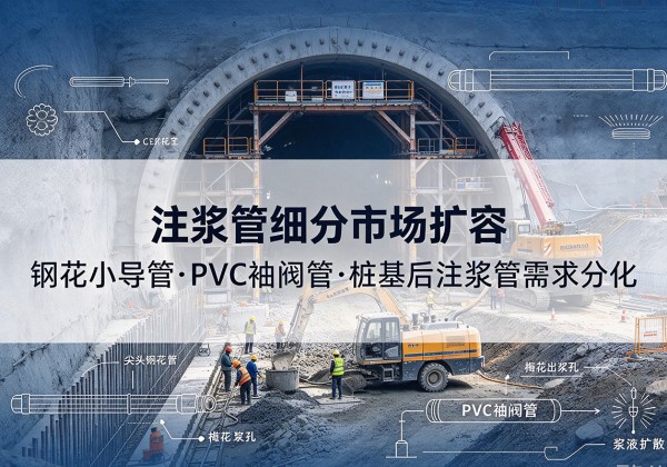 内江注浆管细分市场扩容，隧道钢花小导管、PVC 袖阀管、桩基后注浆管需求分化